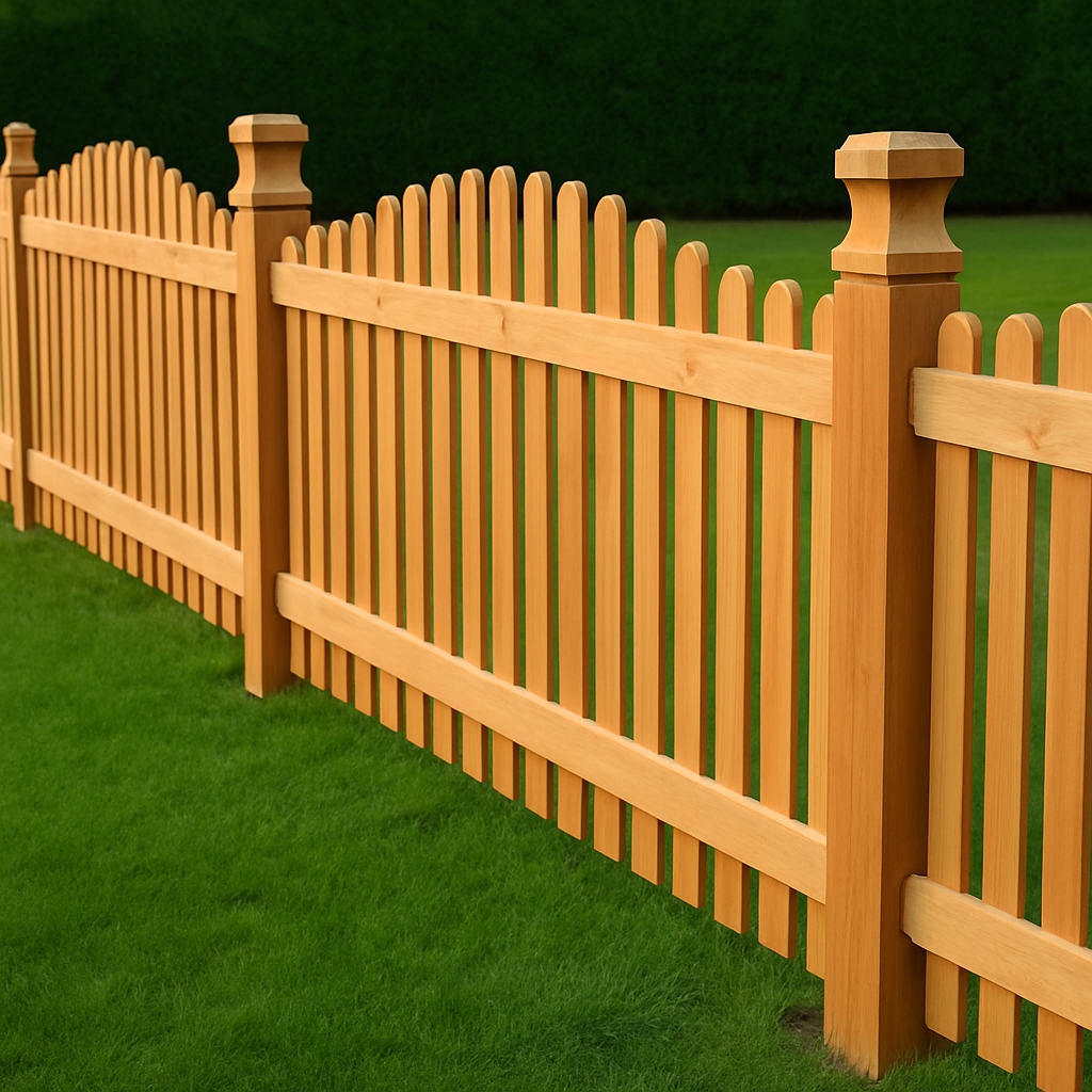 Yarım Dairesel Üst Hatlı Klasik Ahşap Çit Modeli, Gelenekten Gelen Zarafet